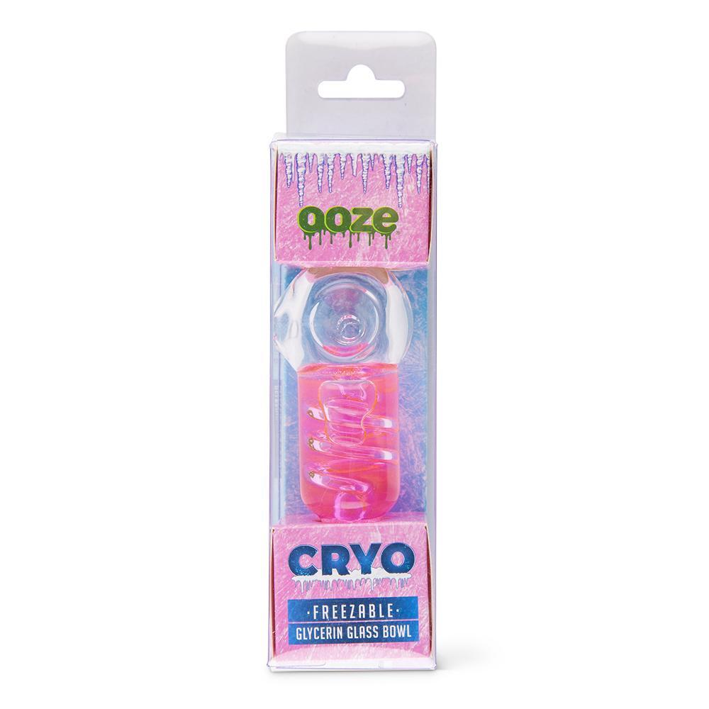 OOZE Cryo Glycerin Glass Bowl - Various Colors (1 Count) Flower Power Packages Pink 
