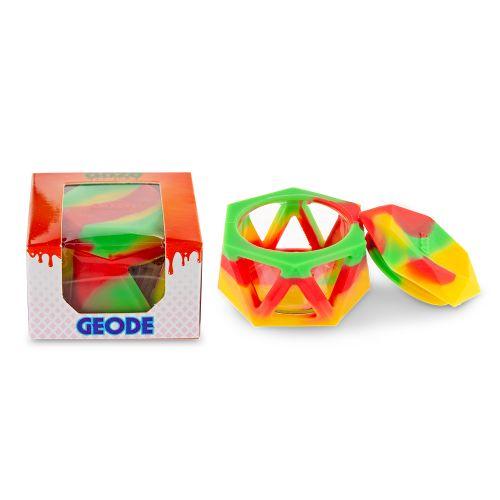 OOZE Geode Silicone Covered Glass Container - (12 Count Display) Flower Power Packages 