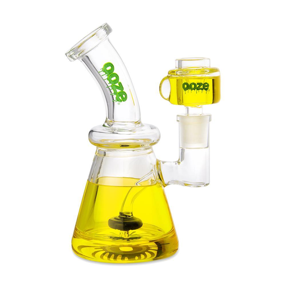 OOZE Glyco Glycerin Chilled Glass Water Pipe - Various Colors (1 Count) Flower Power Packages Mellow Yellow 