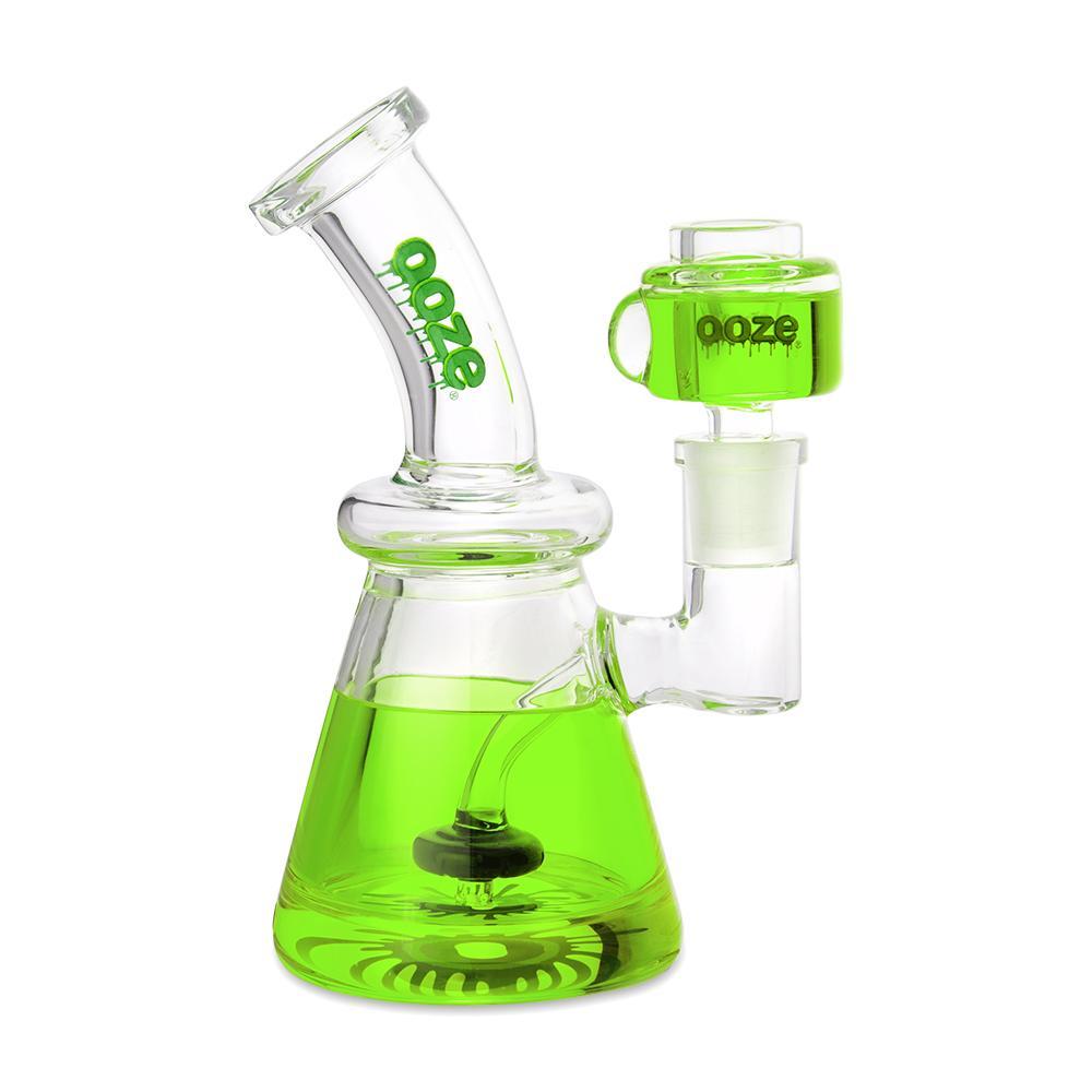 OOZE Glyco Glycerin Chilled Glass Water Pipe - Various Colors (1 Count) Flower Power Packages Slime Green 