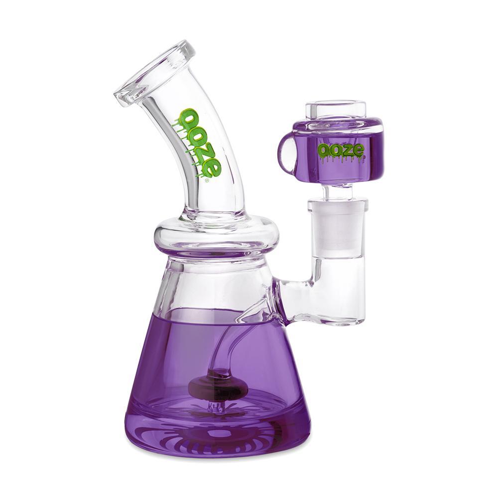 OOZE Glyco Glycerin Chilled Glass Water Pipe - Various Colors (1 Count) Flower Power Packages Ultra Purple 