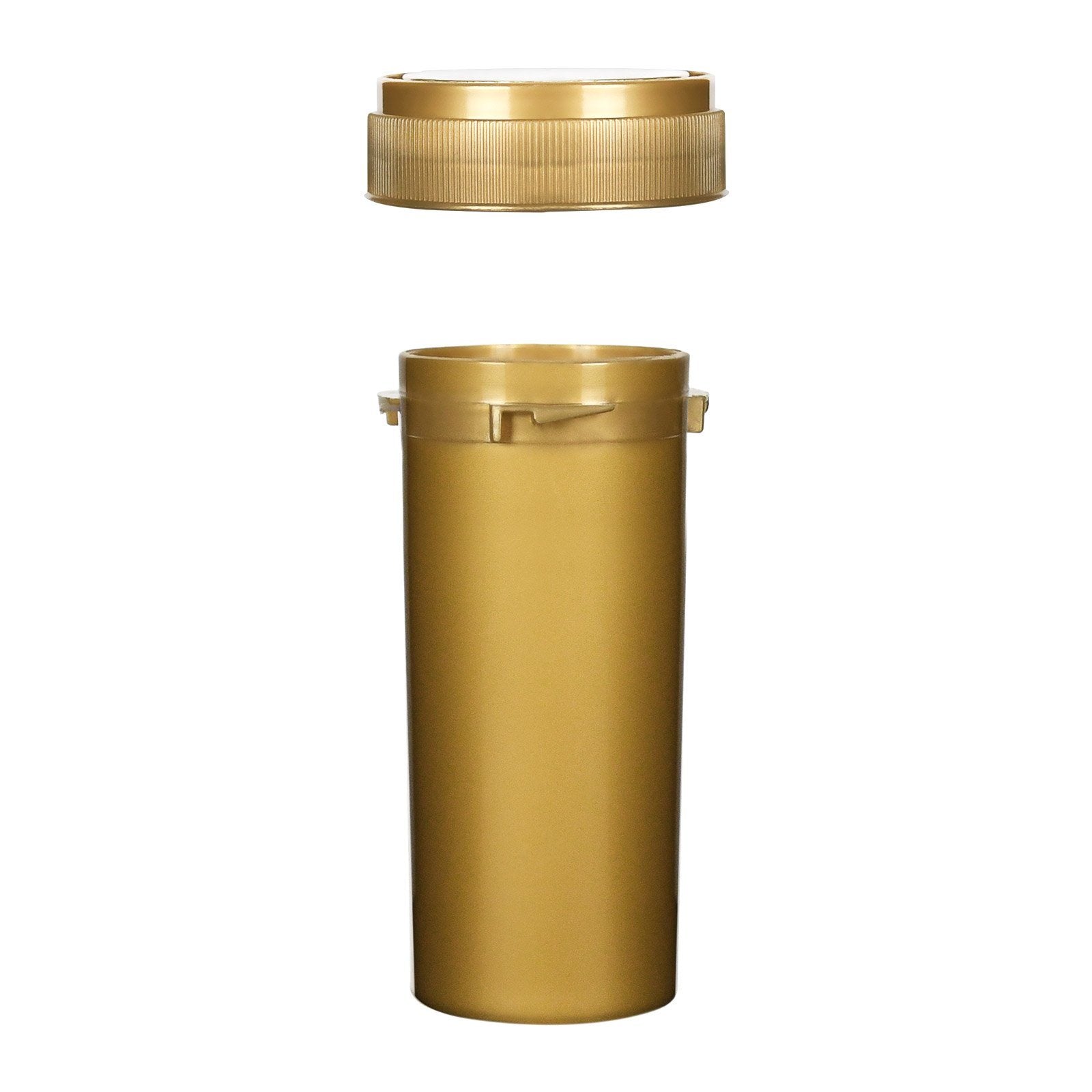 Opaque Gold 30 Dram Reversible Cap Vials for Medical Pharmacies & Dispensaries at Flower Power Packages