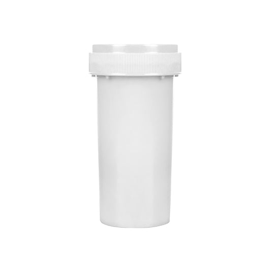 Opaque White 40 Dram Reversible Cap Vials 150 COUNT at Flower Power Packages