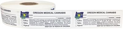Oregon Medical Cannabis Warning Labels at Flower Power Packages