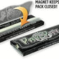 Pay-Pay 1 1/4 Negro Extra Lightweight Rolling Papers with Magnetic Closing (25 Books) Flower Power Packages 