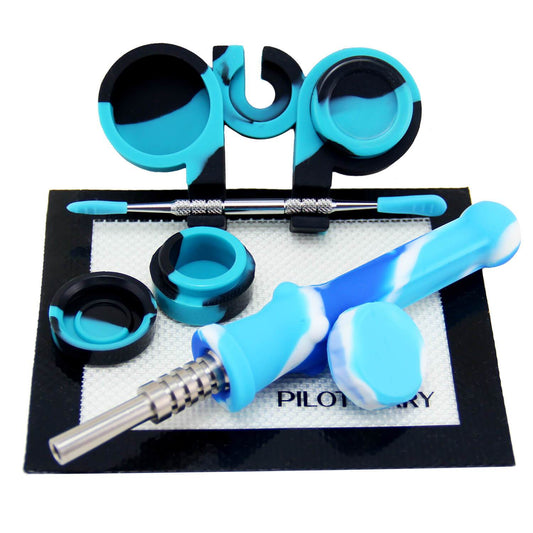 PILOTDIARY Silicone Nectar Collector Dab Kit Flower Power Packages 