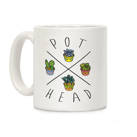 Pot Head Succulents Ceramic Coffee Mug Flower Power Packages 