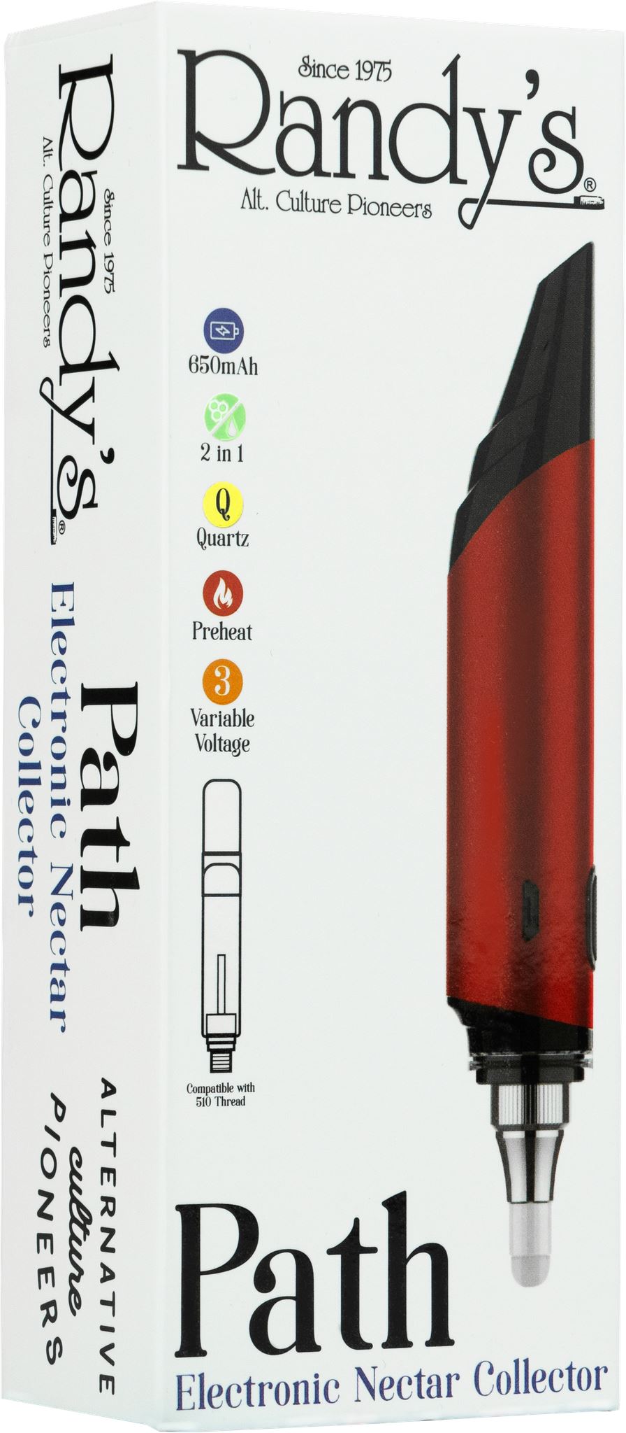 RANDY'S Path Electronic Nectar Collector - Various Colors - (1 Count) Flower Power Packages Red 