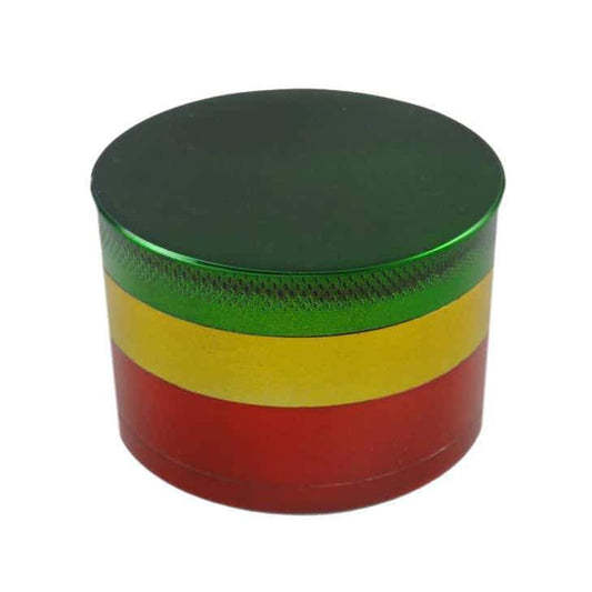 Rasta Grinder- 4 Part Grinder-1ct (Available in Multiple Sizes) Flower Power Packages 32MM 