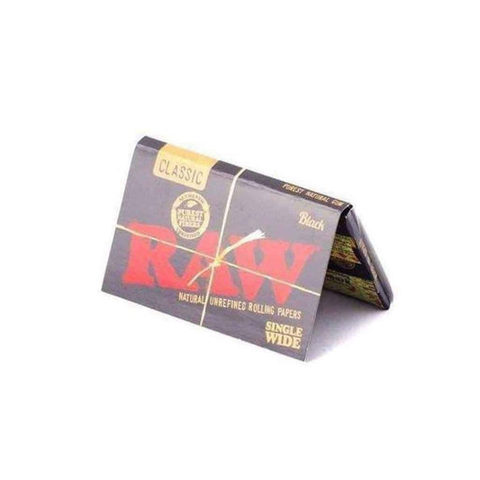 RAW Black Natural Rolling Papers Single Wide Classic 