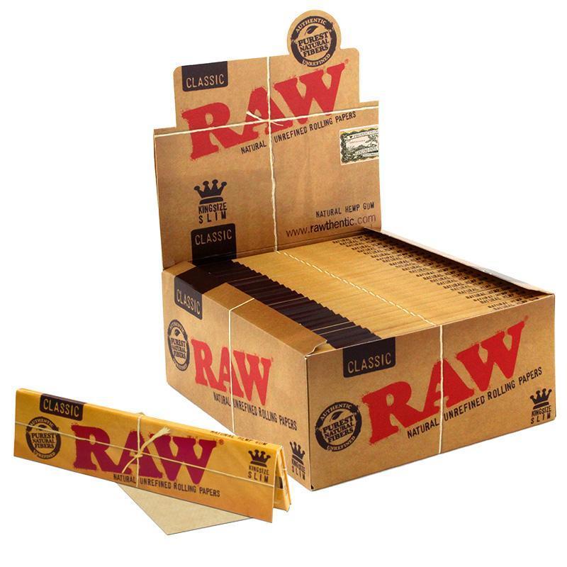 Raw Classic King Size Slim Rolling Paper - 50 Packs/Display Rolling Papers Raw Papers 