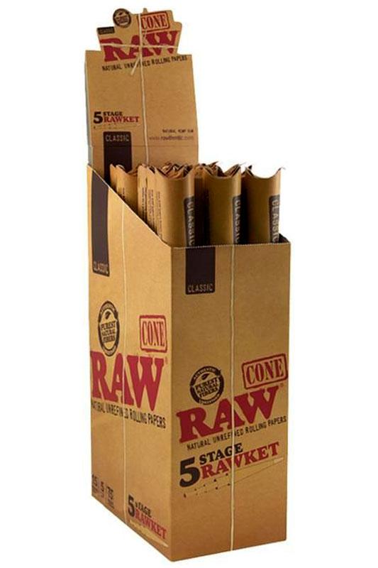 RAW Natural Unrefined Pre-Rolled Cone Smoke Drop 5 stage rawket 