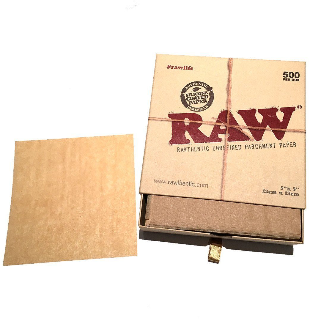 RAW Parchment Squares 5" x 5" - 500 Per Box Flower Power Packages 