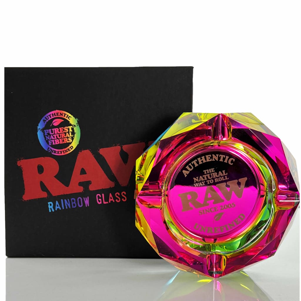 Raw Rainbow Glass Ashtray On sale