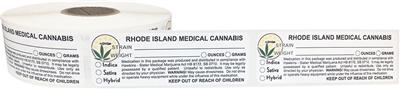 Rhode Island Medical Cannabis Warning Labels at Flower Power Packages
