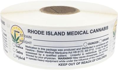 Rhode Island Medical Cannabis Warning Labels at Flower Power Packages