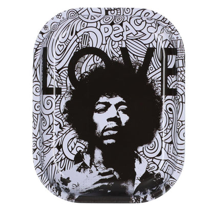 Rock Legends Jimi Love - Rolling Tray - Small Or Medium (1 Count) Flower Power Packages Small 