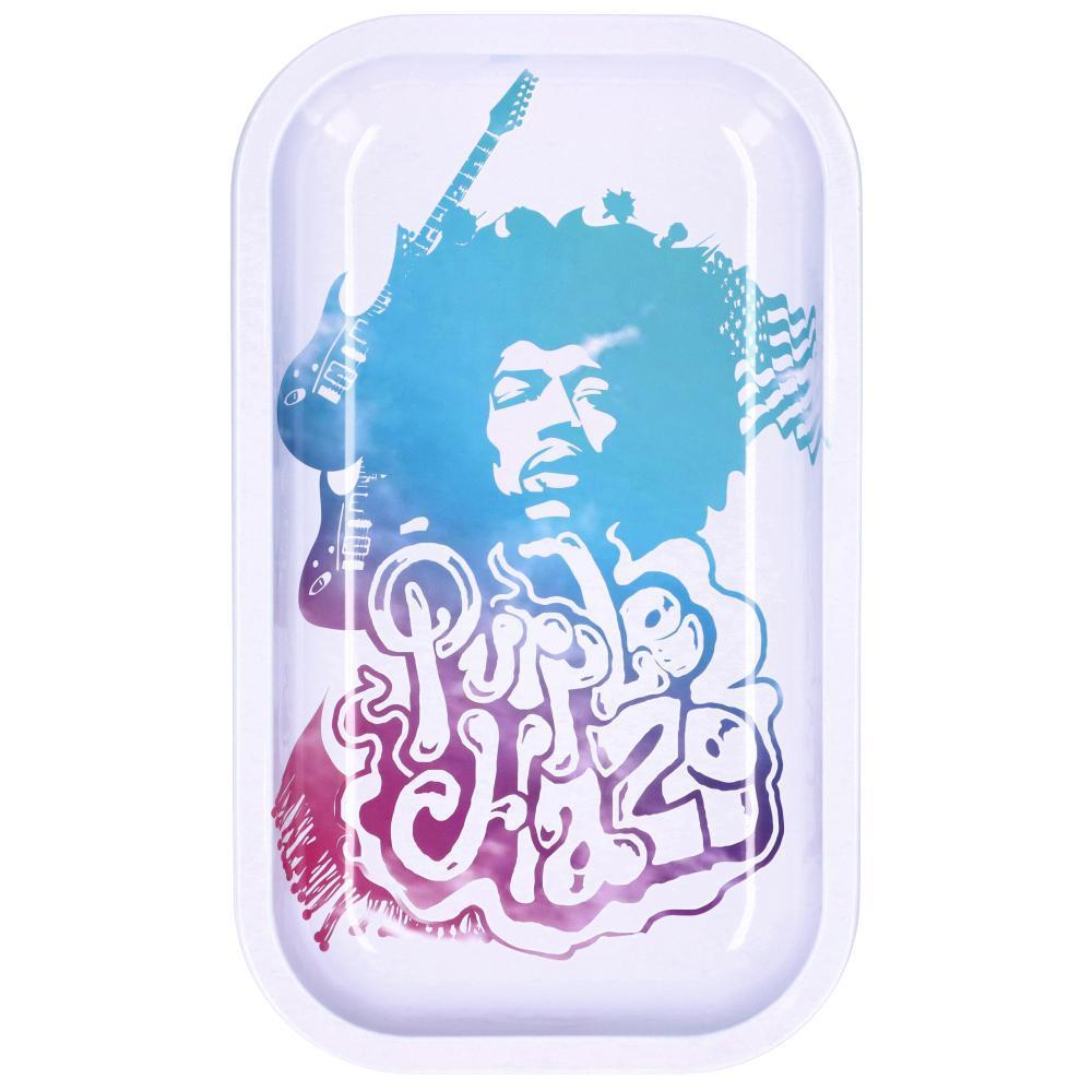 Rock Legends Jimi Purple Haze Blue - Rolling Tray- Small Or Medium (1 Count) Flower Power Packages Medium 