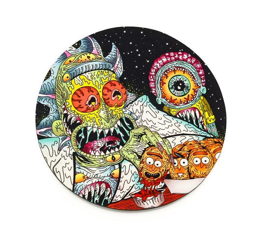Round Dab Mat - Slimy Meal Flower Power Packages 