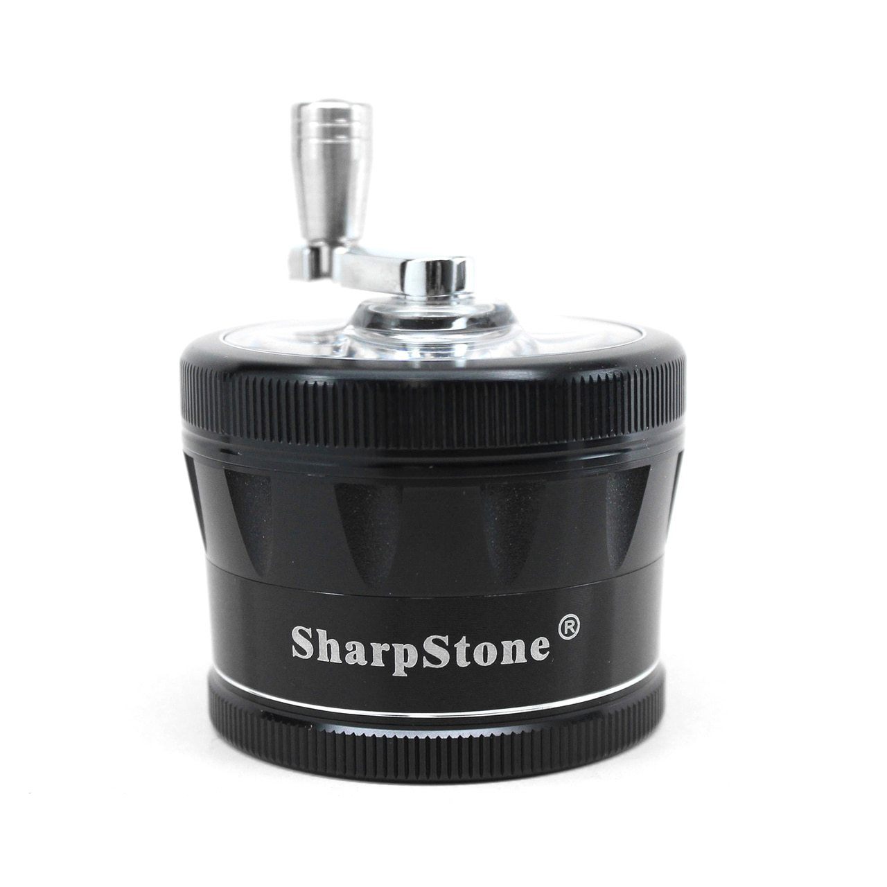 Sharpstone� V2 Crank Top Grinder Flower Power Packages Black 