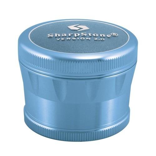 Sharpstone� V2 Hard Top Grinder Flower Power Packages Blue 2.5" 