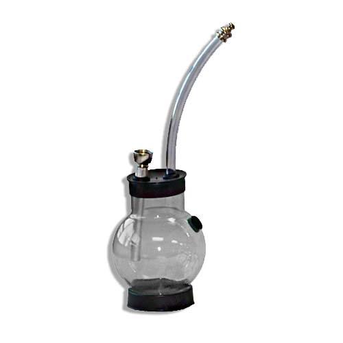 Small acrylic 6" inch bubble hookah Flower Power Packages Clear 