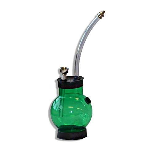 Small acrylic 6" inch bubble hookah Flower Power Packages Green 