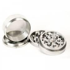 Small Herb Grinder Silver 4 Piece 42mm Flower Power Packages 