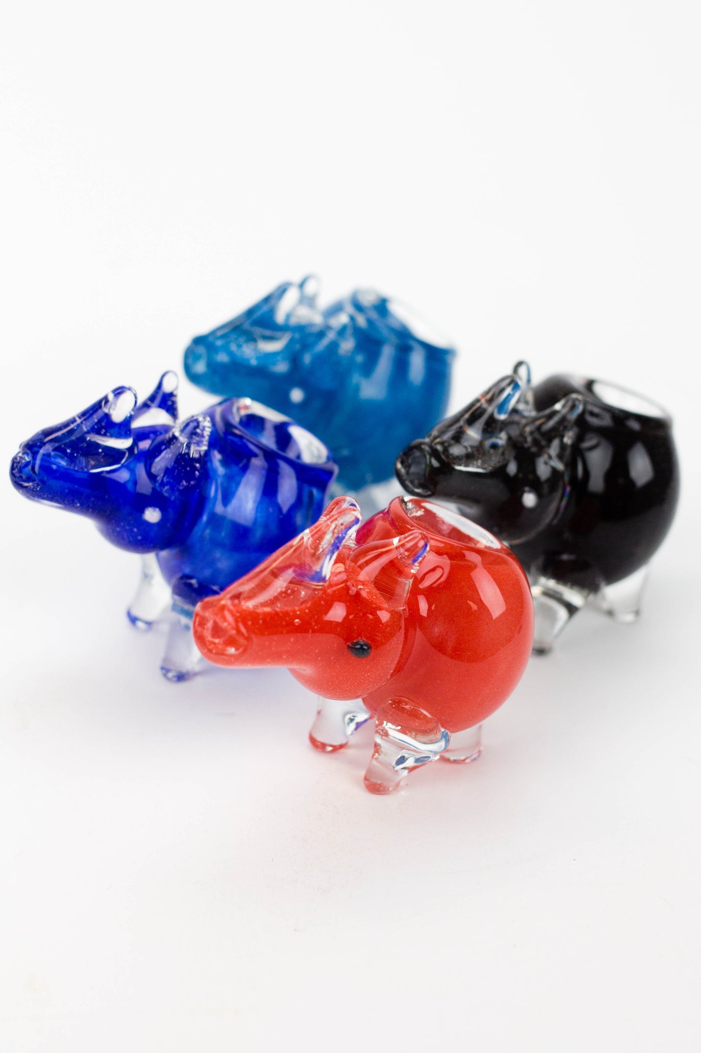 Small Rhino glass hand pipe Flower Power Packages 