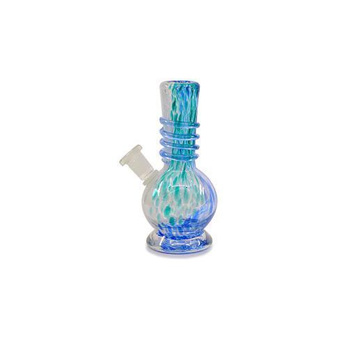 Soft Glass Water Pipe - Bubble Base (7") Flower Power Packages 