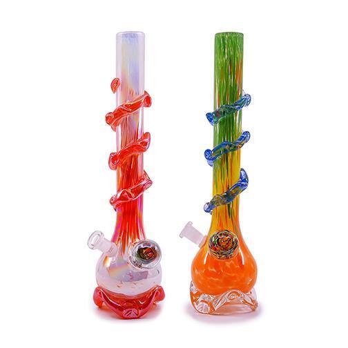 Soft Glass Water Pipe - Paint Mix (15.5") Flower Power Packages 