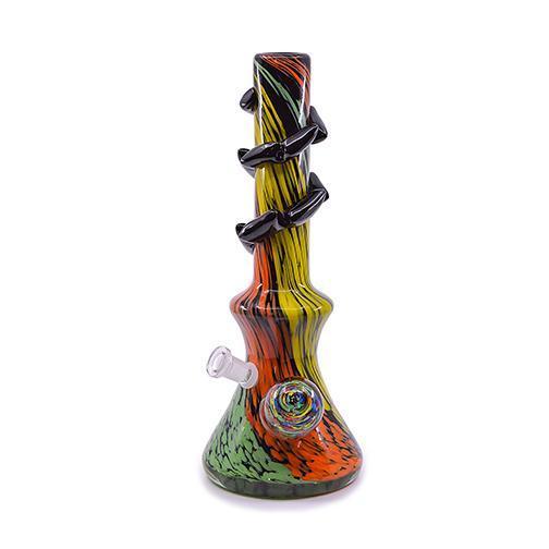 Soft Glass Water Pipe - Tribal (13.5") Flower Power Packages 