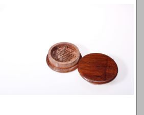 Wooden Grinder 2 part at Flower Power Packages