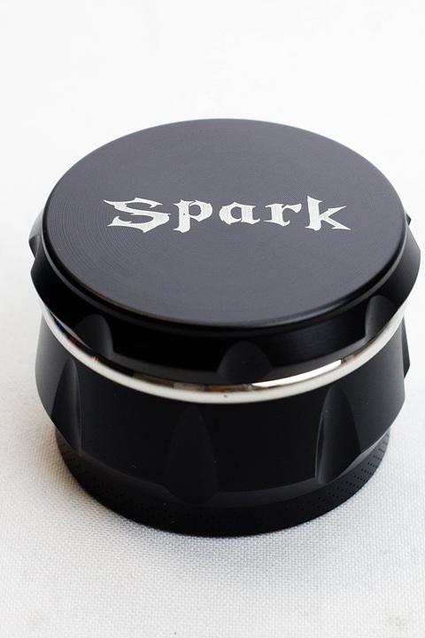 Spark 4 parts color herb grinder Flower Power Packages Black 