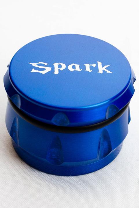 Spark 4 parts color herb grinder Flower Power Packages Blue 