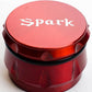 Spark 4 parts color herb grinder Flower Power Packages Red 
