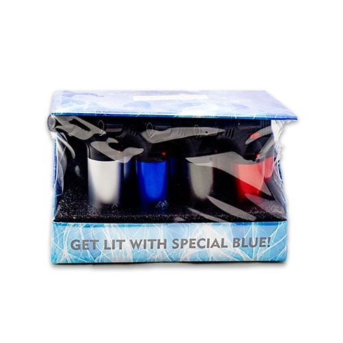 Special Blue Bernie Lighter 12pc Display - Assorted Colors Flower Power Packages Metal 