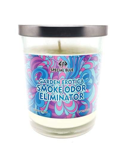 Special Blue Odor Eliminator Candle -Garden Erotics Flower Power Packages 