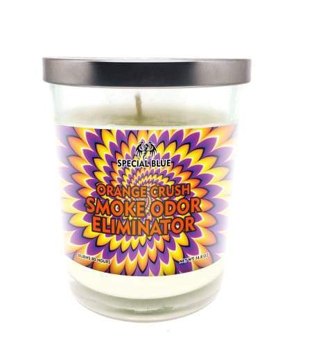 Special Blue Odor Eliminator Candle -Orange Crush Flower Power Packages 