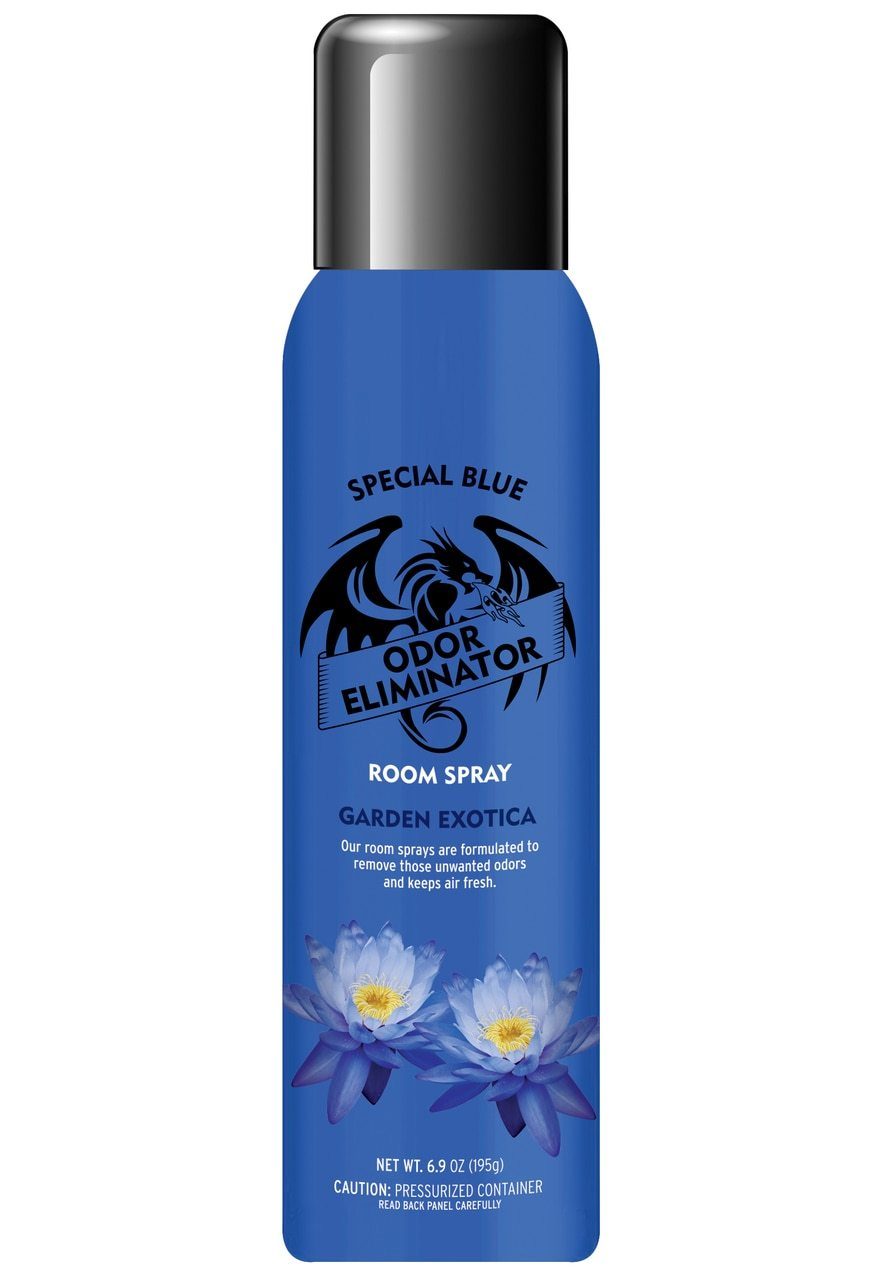 Special Blue Odor Eliminator Scented Room Spray 6.9oz - Display of 12 Flower Power Packages Garden Exotica 