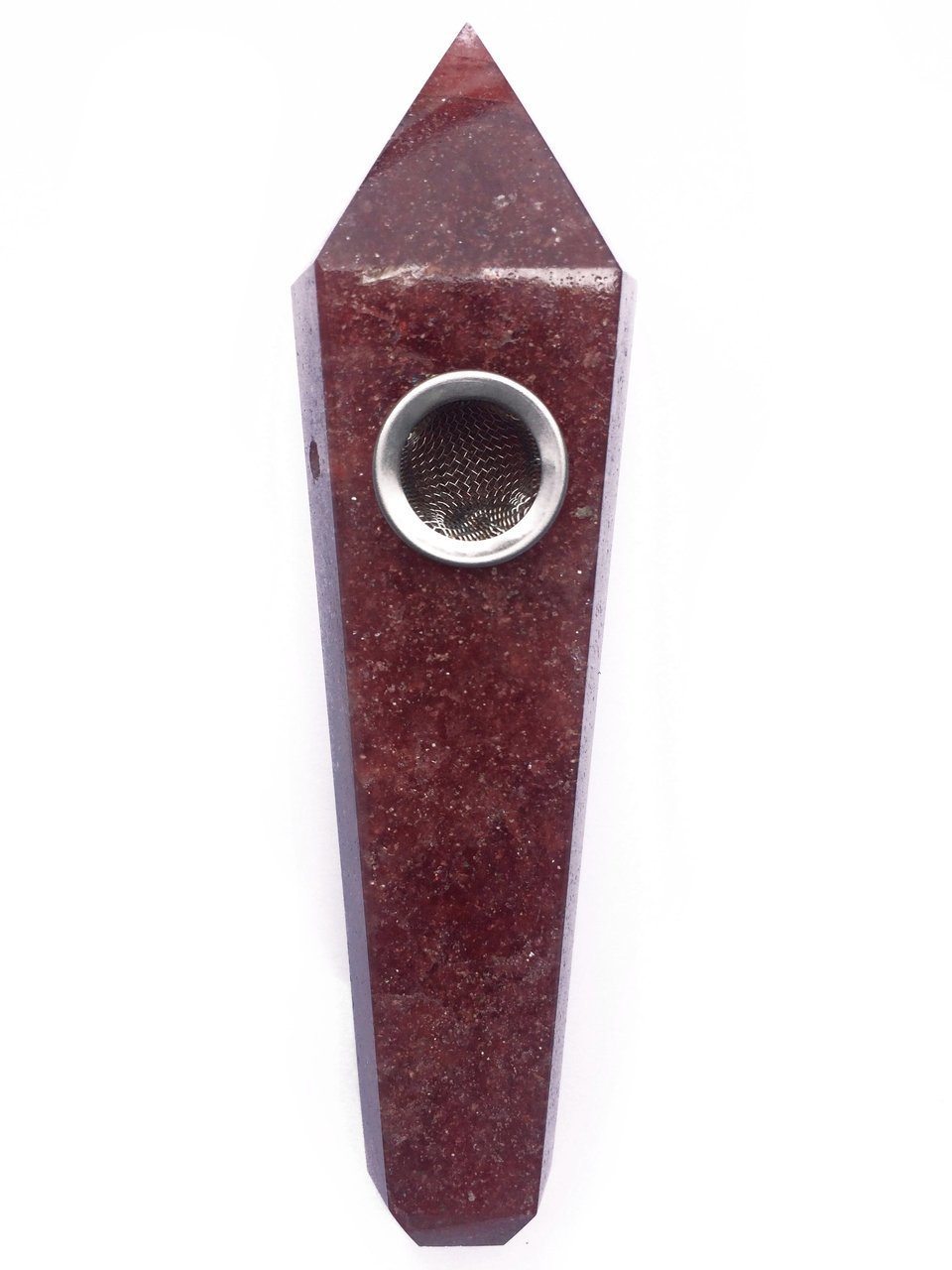 Starfire- Strawberry Quartz Crystal Smoke Pipe at Flower Power Packages