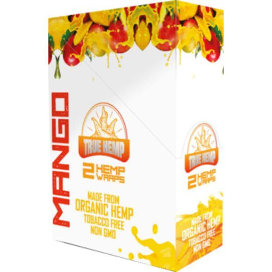 True Hemp Mango 25 Packs Per Box 2 Wraps Per Pack Flower Power Packages 