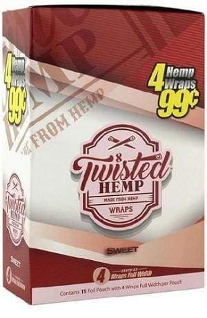 Twisted Hemp Wraps Sweet (15 Count) Flower Power Packages 