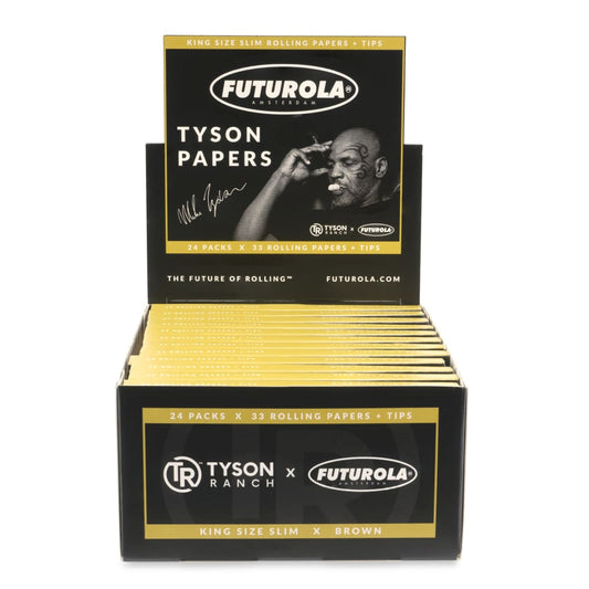 Tyson Ranch x Futurola King Size Slim Rolling Paper - (24 Count Display) Smoke Drop 