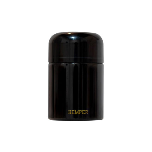 UV Glass Jar - Opaque Black - 4oz Jar - 1 Count Flower Power Packages 