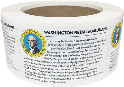 Washington Retail Marijuana Warning Labels at Flower Power Packages