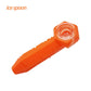 Waxmaid 4.3″ Freezable Silicone Ice Spoon Pipe Smoke Drop Translucent Orange 