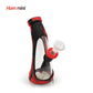 Waxmaid 5.67″ Mini Horn Silicone Glass Bubbler Smoke Drop Black Red 