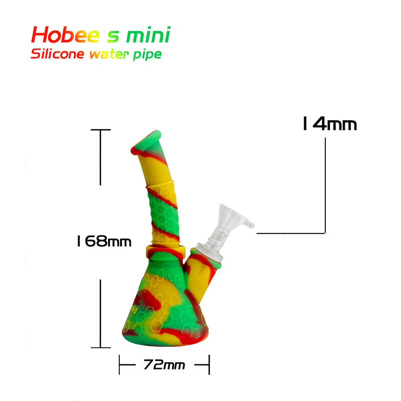 Waxmaid 6.6″ Hobee S Mini Silicone Beaker Water Pipe Smoke Drop 