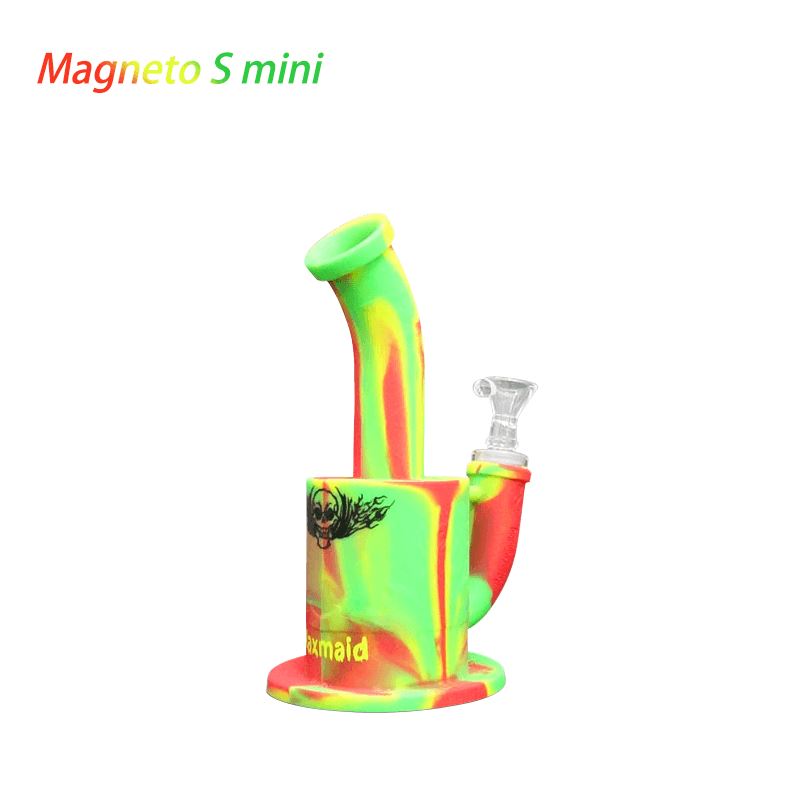 Waxmaid 7.3″ Magneto S Mini Silicone Water Pipe Smoke Drop Rasta 